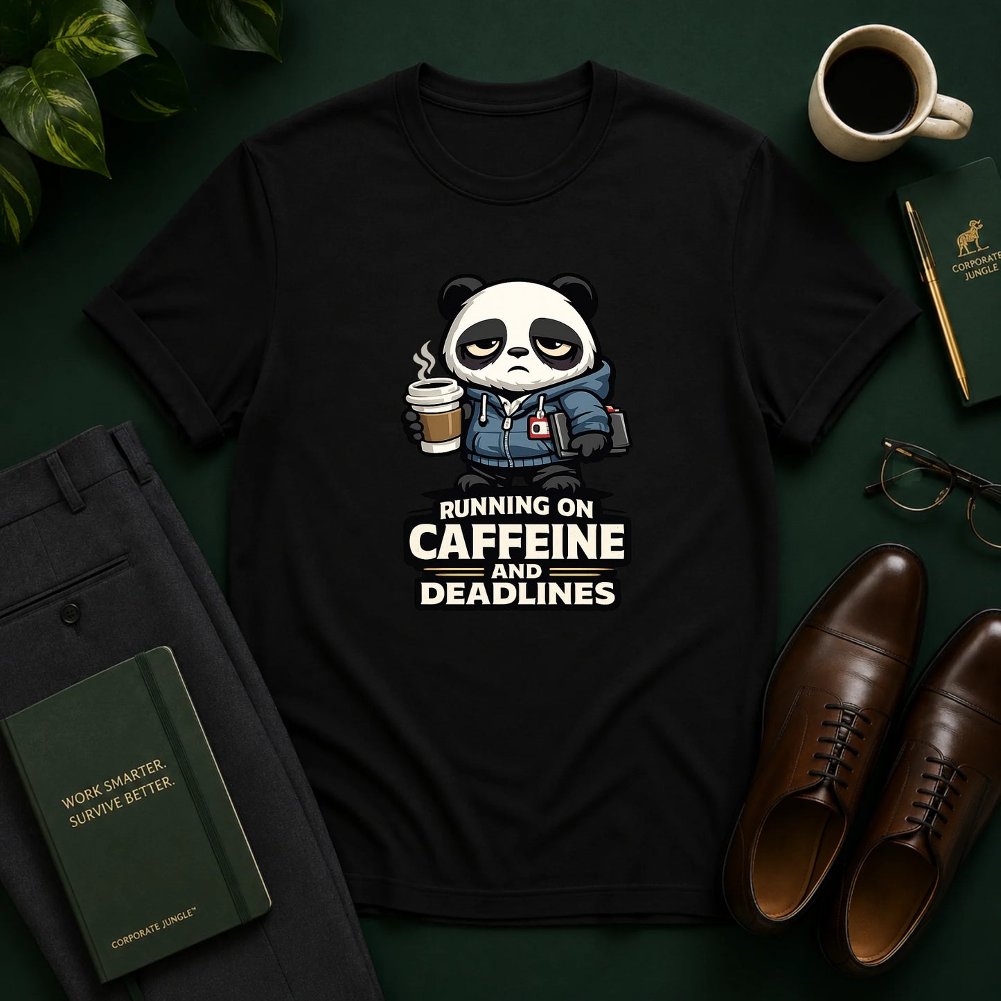Running On Caffeine And DeadLines T-Shirt